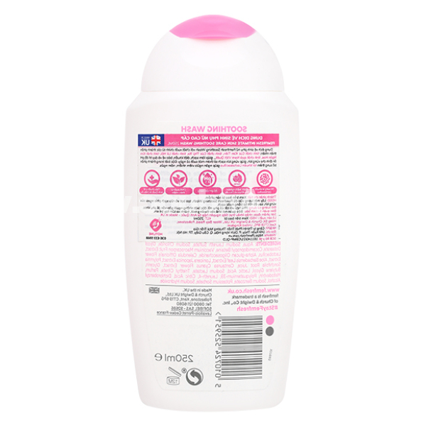 Dung dịch vệ sinh phụ nữ Femfresh Soothing Wash làm sạch, diệt khuẩn chai 250ml