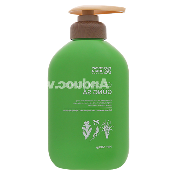 Gel gội hữu cơ Gừng Sả Cocay Hoala ngăn dầu, dưỡng ẩm chai 500g