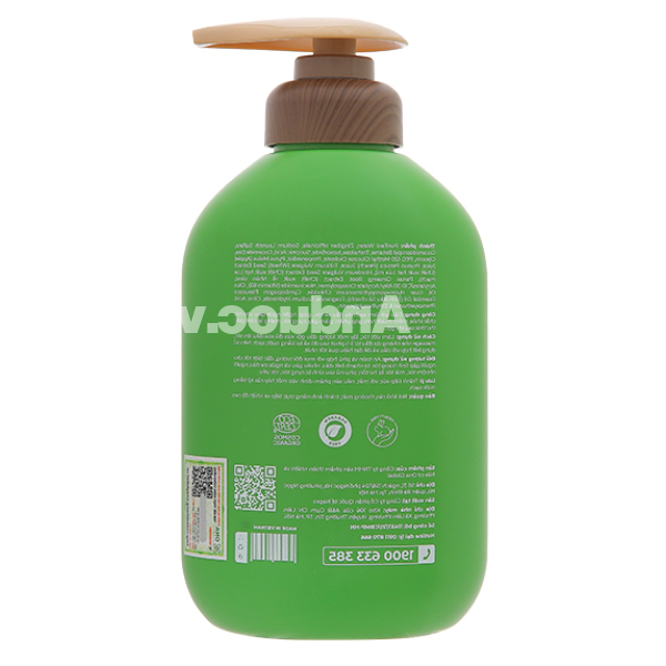 Gel gội hữu cơ Gừng Sả Cocay Hoala ngăn dầu, dưỡng ẩm chai 500g