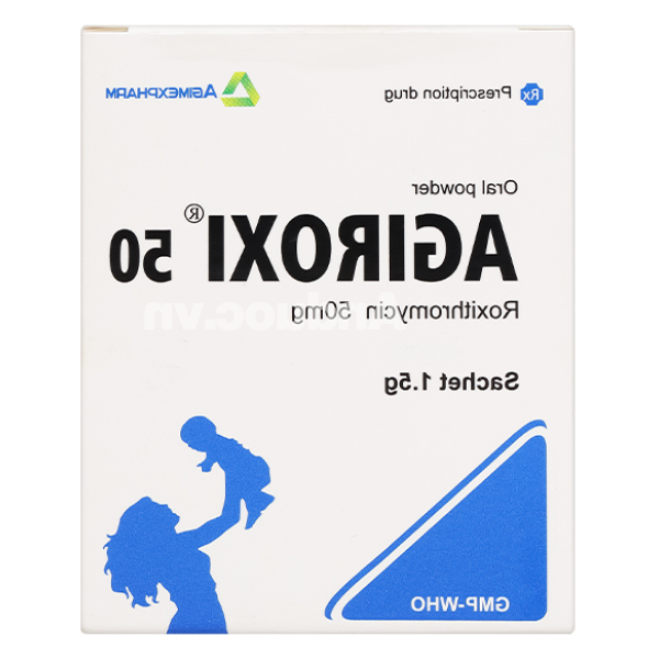 Thuốc bột Agiroxi 50 trị nhiễm khuẩn hô hấp, bệnh bạch hầu (20 gói x 1.5g)