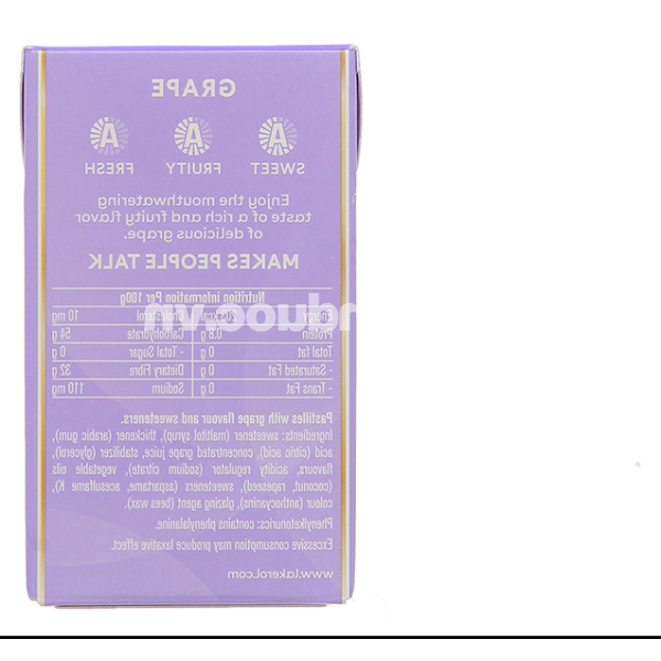 Kẹo Lakerol Grape không đường vị nho hộp 27g