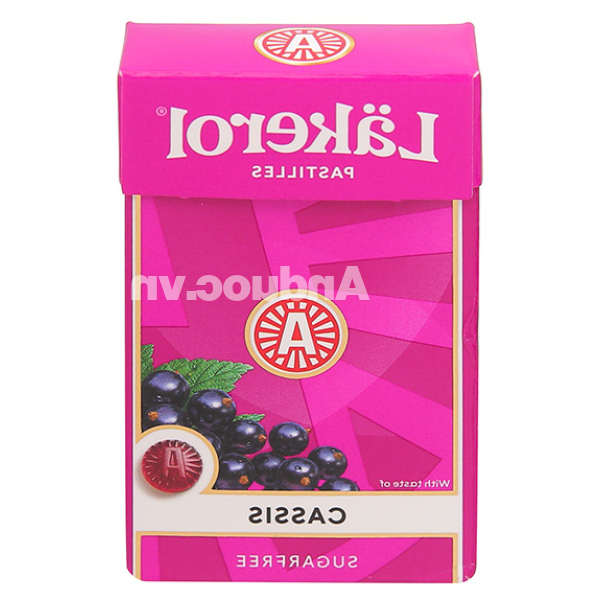 Kẹo Lakerol Cassis không đường vị nho chuỗi ngọc hộp 27g