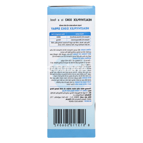Healthyplex D3K2 Spray hỗ trợ tăng chiều cao chai 10ml (dạng xịt)