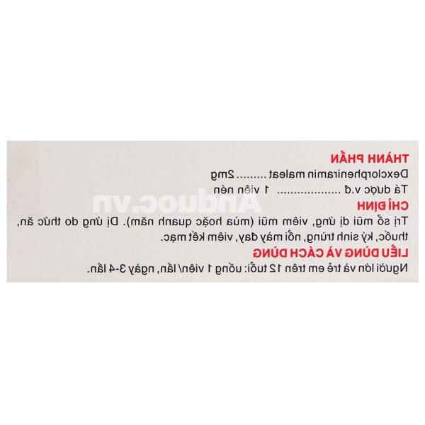 Vaco-pola 2 trị sổ mũi dị ứng, viêm mũi (2 vỉ x 15 viên)