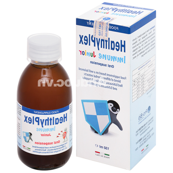 Siro HealthyPlex Immune Junior giúp tăng đề kháng cho bé chai 150ml