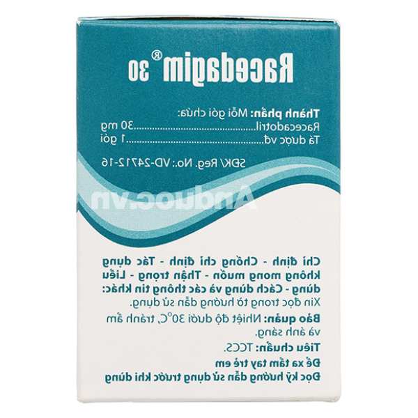 Thuốc cốm Racedagim 30 trị tiêu chảy cấp ở trẻ nhỏ trên 3 tháng tuổi (25 gói x 3g)
