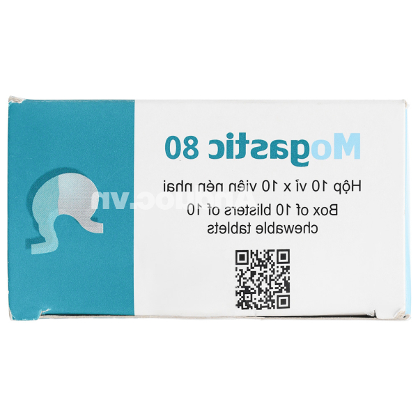 Viên nhai Mogastic 80 trị đầy hơi, khó tiêu (10 vỉ x 10 viên)