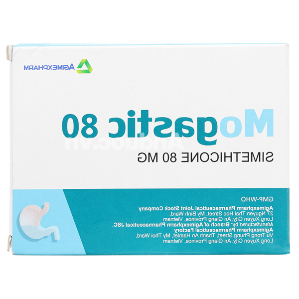Viên nhai Mogastic 80 trị đầy hơi, khó tiêu (10 vỉ x 10 viên)