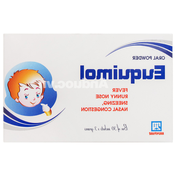 Thuốc bột Euquimol trị cảm sốt, sổ mũi do dị ứng thời tiết (30 gói x 3g)