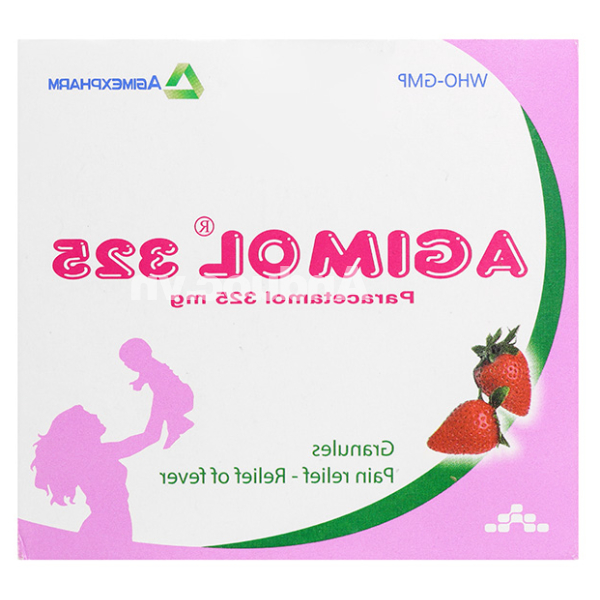 Thuốc cốm Agimol 325 giảm đau, hạ sốt (30 gói x 1.6g)