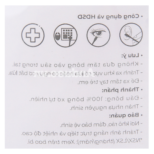 Tăm bông trẻ em Bông Bạch Tuyết đầu tròn gói 57 que