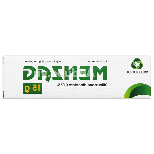 Thuốc mỡ bôi da Menzag 0.05% giảm viêm, giảm ngứa trong bệnh da liễu tuýp 15g