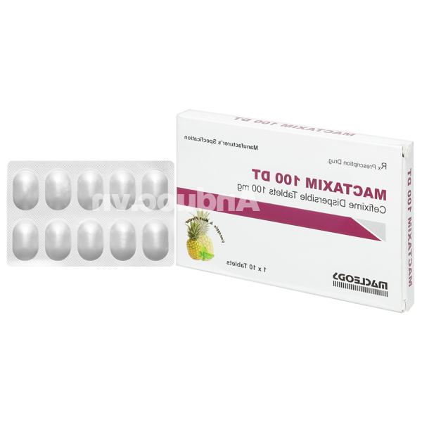 Mactaxim 100 DT trị nhiễm khuẩn (1 vỉ x 10 viên)