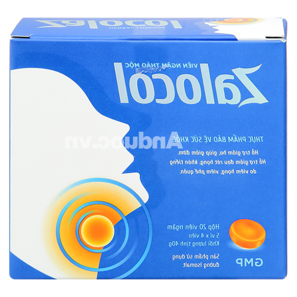 Viên ngậm thảo mộc Zalocol hỗ trợ giảm ho, giảm đờm hộp 5 vỉ x 4 viên