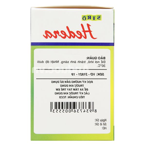 Sirô Hedera trị triệu chứng viêm phế quản, viêm đường hô hấp kèm ho (30 gói x 5ml)