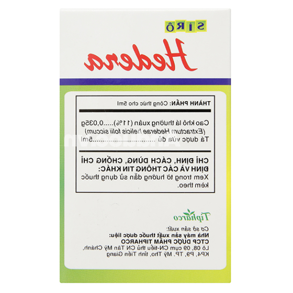 Sirô Hedera trị triệu chứng viêm phế quản, viêm đường hô hấp kèm ho (30 gói x 5ml)