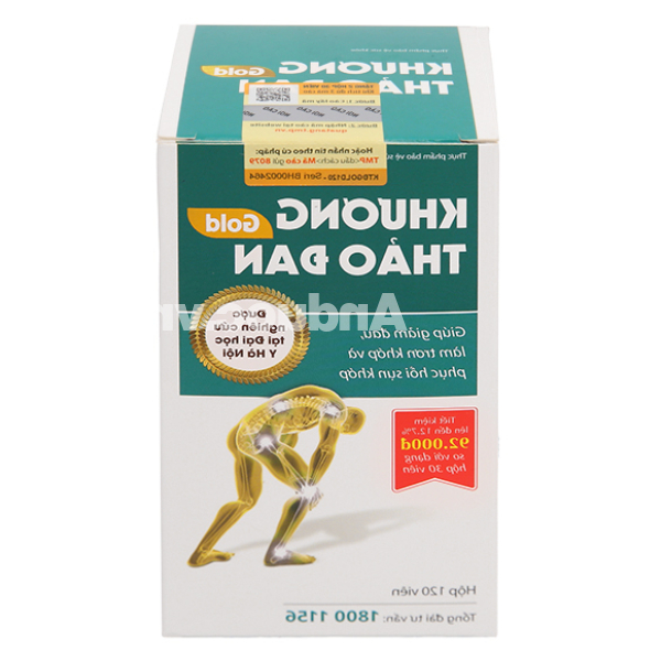 Khương Thảo Đan Gold giúp giảm triệu chứng thoái hóa khớp chai 120 viên