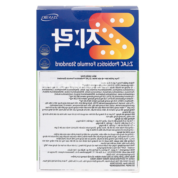 Men vi sinh Z:LAC Probiotics Formula Standard hỗ trợ tiêu hóa hộp 30 gói x 1.5g