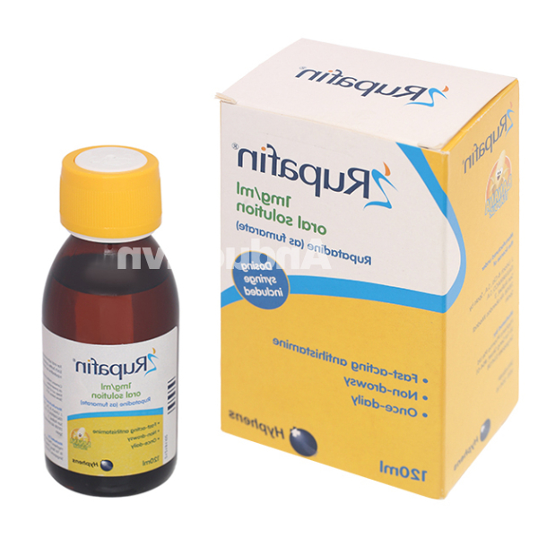 Dung dịch uống Rupafin 1mg/ml trị triệu chứng viêm mũi dị ứng, mề đay chai 120ml
