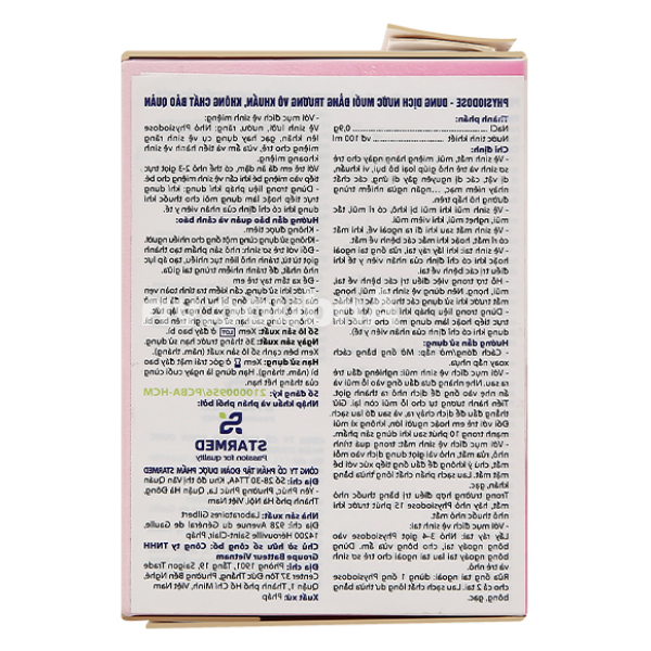 Nhỏ mắt, mũi, tai Physiodose cho bé (40 ống x 5ml)