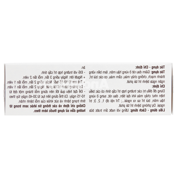 Thuốc Trĩ Nhất Nhất trị trĩ cấp tính, phòng tái phát trĩ (3 vỉ x 10 viên)