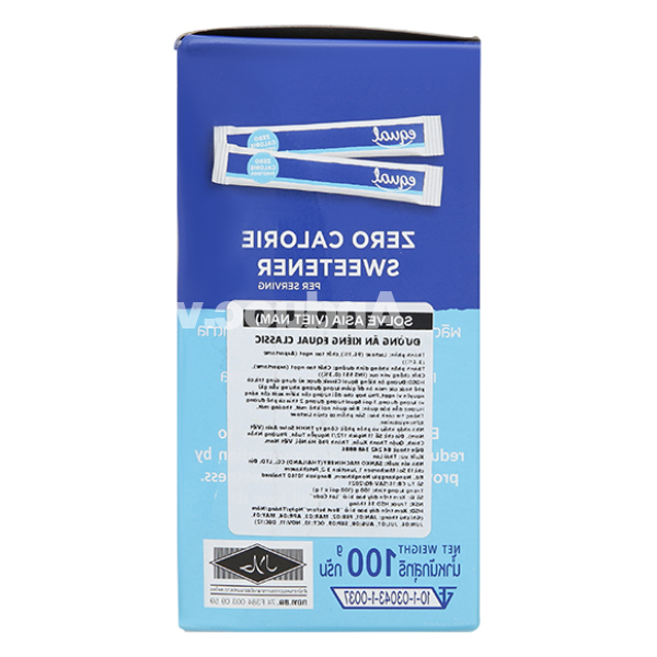 Đường ăn kiêng Equal Classic hộp 100g (100 gói x1g)