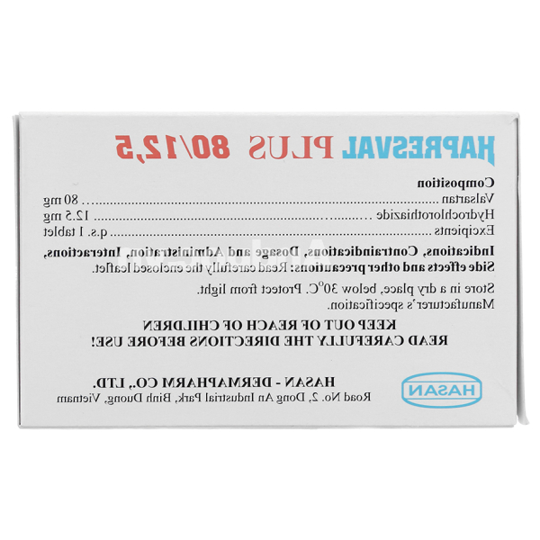 Hapresval Plus 80/12.5 trị tăng huyết áp (10 vỉ x 10 viên)
