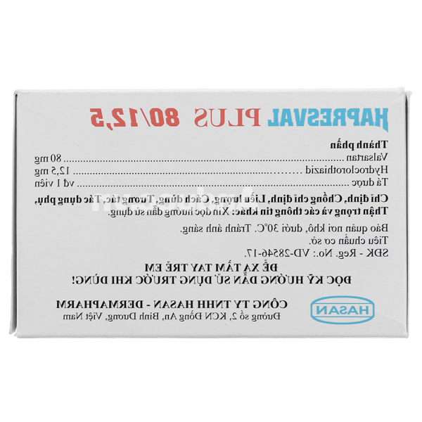 Hapresval Plus 80/12.5 trị tăng huyết áp (10 vỉ x 10 viên)