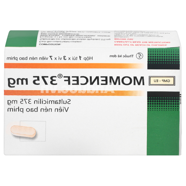 Momencef 375mg trị nhiễm khuẩn hô hấp, đường niệu (3 vỉ x 7 viên)