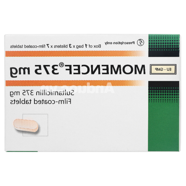 Momencef 375mg trị nhiễm khuẩn hô hấp, đường niệu (3 vỉ x 7 viên)