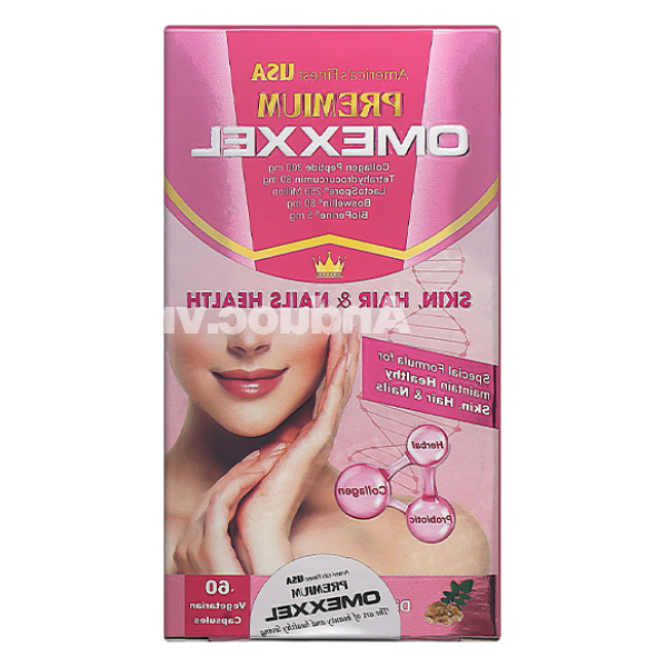 Premium Omexxel Skin, Hair & Nails Health giúp làm đẹp da, tóc, móng hộp 60 viên