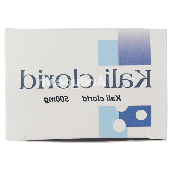 Kali Clorid Nadyphar 500mg phòng và trị triệu chứng giảm kali huyết (10 vỉ x 10 viên)