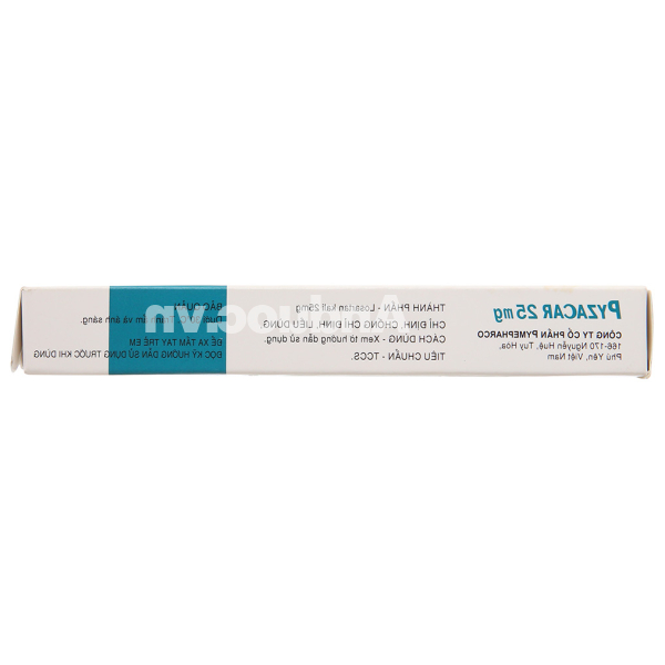 Pyzacar 25mg trị tăng huyết áp, suy tim mạn tính (2 vỉ x 15 viên)