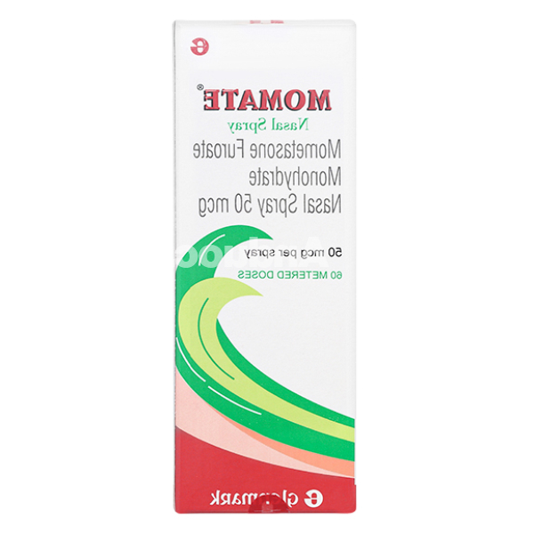 Hỗn dịch xịt mũi Momate Nasal Spray 50mcg trị viêm mũi dị ứng chai 60 liều