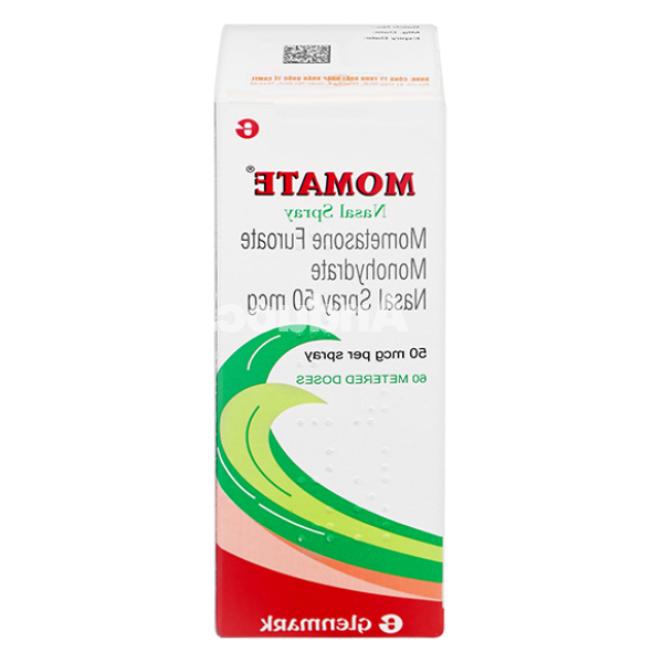 Hỗn dịch xịt mũi Momate Nasal Spray 50mcg trị viêm mũi dị ứng chai 60 liều