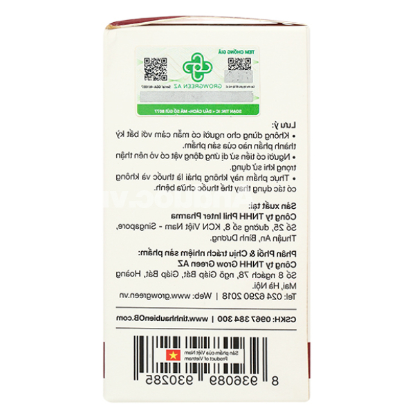 Hàu Biển OB hỗ trợ tăng cường sinh lực, cải thiện sinh lý nam hộp 30 viên