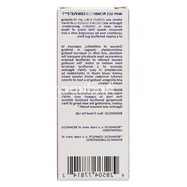 Men vi sinh BioAmicus Complete giúp bổ sung lợi khuẩn, tăng đề kháng lọ 10ml