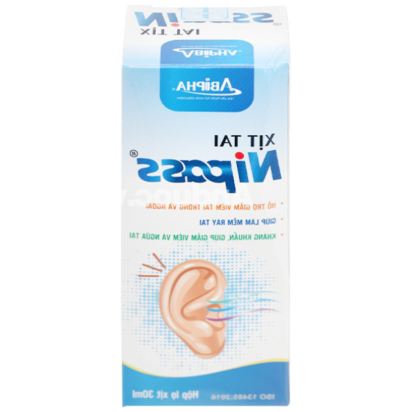 Xịt tai Nipass hỗ trợ giảm viêm tai, kháng khuẩn chai 30ml