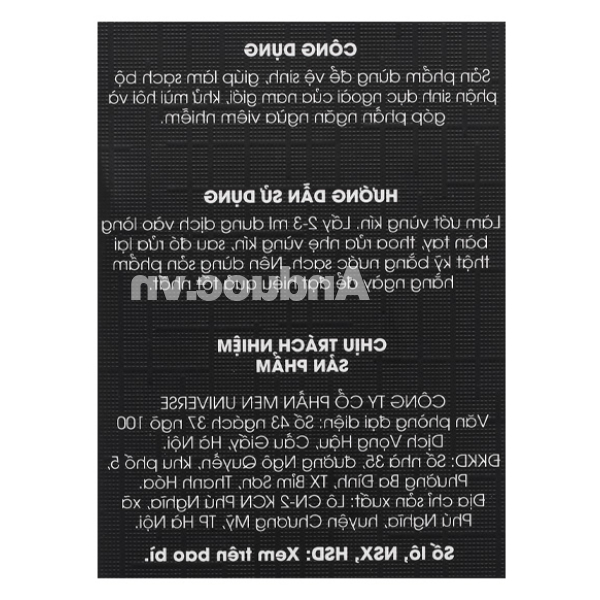 Dung dịch vệ sinh nam Nerman Elegant Men hương nước hoa Sanda chai 100ml