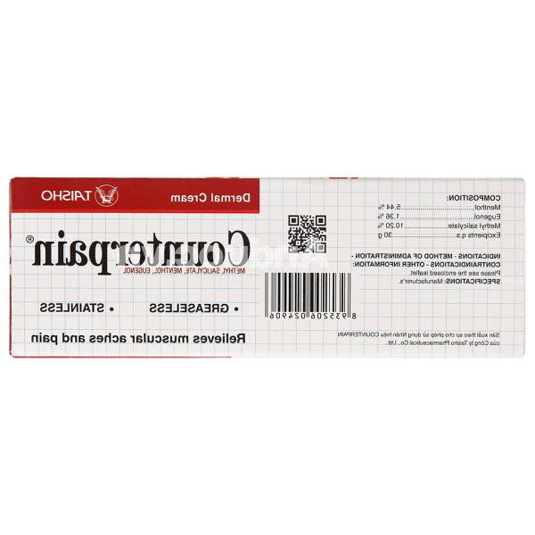 Kem bôi da Counterpain giảm đau trong các trường hợp đau cơ, bong gân tuýp 30g