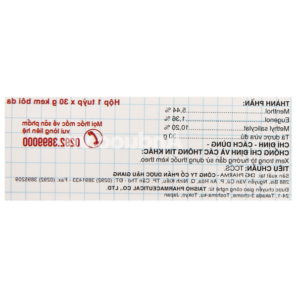 Kem bôi da Counterpain giảm đau trong các trường hợp đau cơ, bong gân tuýp 30g