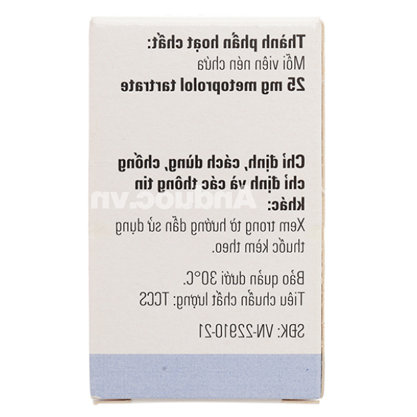 Egilok 25mg trị tăng huyết áp, đau thắt ngực chai 60 viên