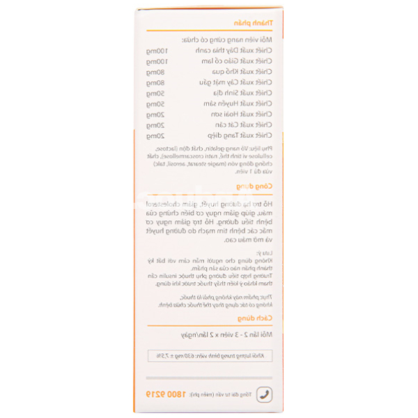 Thanh Đường Kawa hỗ trợ hạ đường huyết, giảm cholesterol máu hộp 40 viên