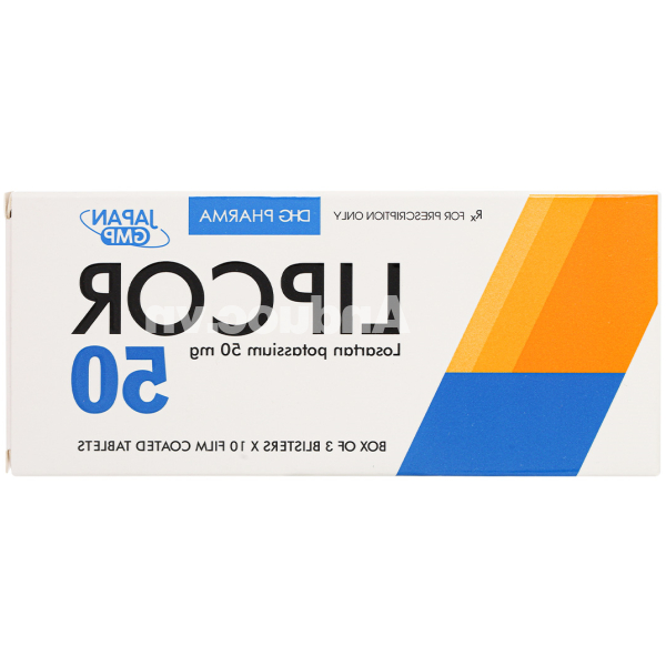 Lipcor 50 trị tăng huyết áp, suy tim mạn tính (3 vỉ x 10 viên)