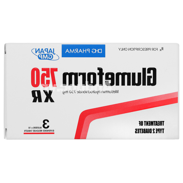 Glumeform 750 XR trị đái tháo đường (3 vỉ x 10 viên)