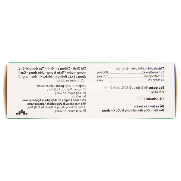 Agi-Cotrim F trị nhiễm khuẩn (10 vỉ x 10 viên)