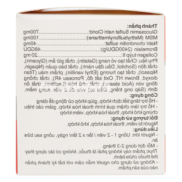 Glucosamin Ecolife hỗ trợ tăng tiết dịch khớp hộp 60 viên