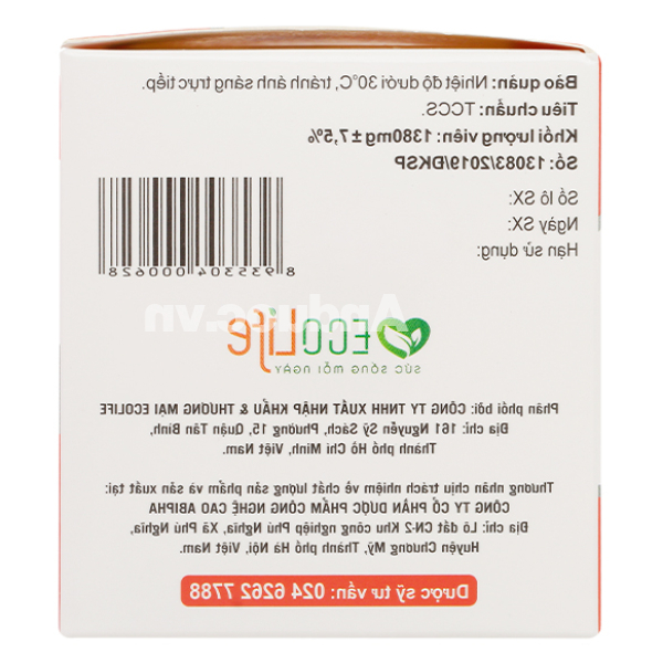 Glucosamin Ecolife hỗ trợ tăng tiết dịch khớp hộp 60 viên