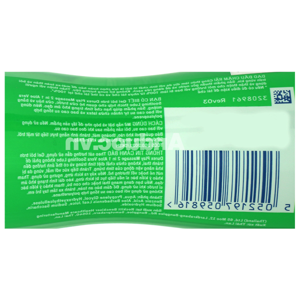 Gel bôi trơn Durex Play Massage 2 in 1 Aloe Vera Soothing Lube dịu da chai 200ml
