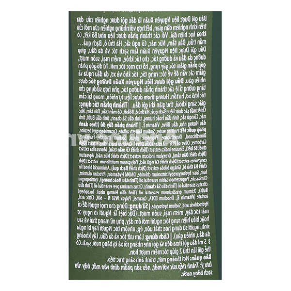 Dầu gội dược liệu Nguyên Xuân phù hợp tóc khô xơ, hư tổn chai 350ml